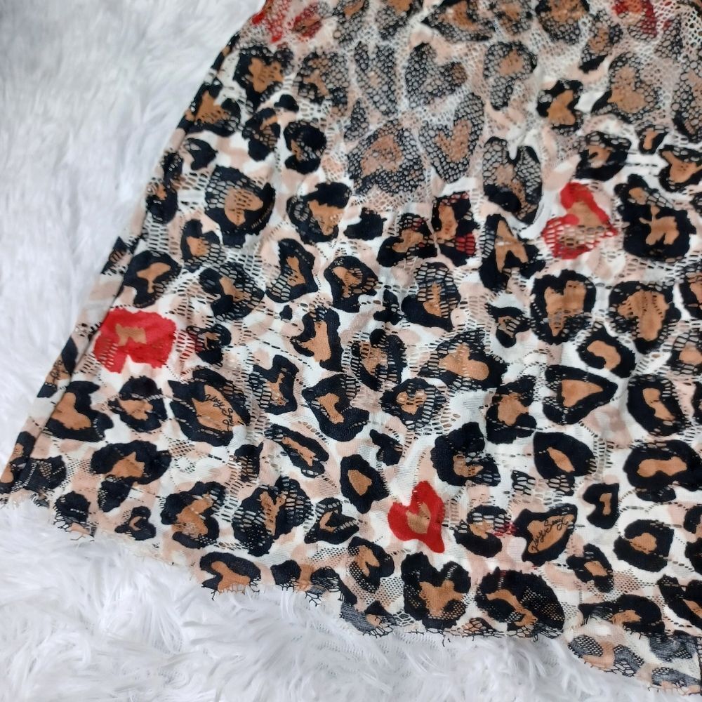 Victoria's Secret Very Sexy Y2K Red Lace Leopard Print Babydoll Chemise Small - Picture 11 of 11